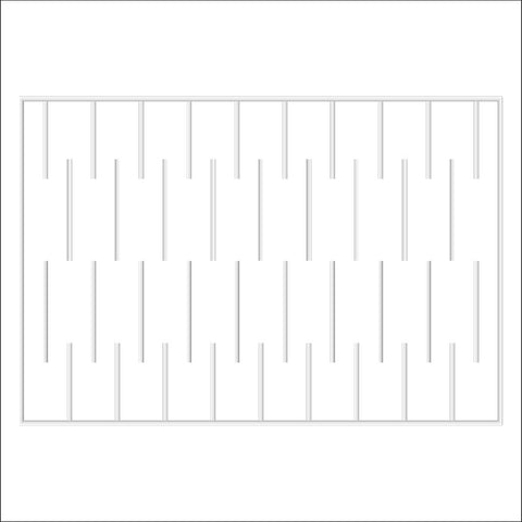 Modern flat wall molding design installed above sofa in living room