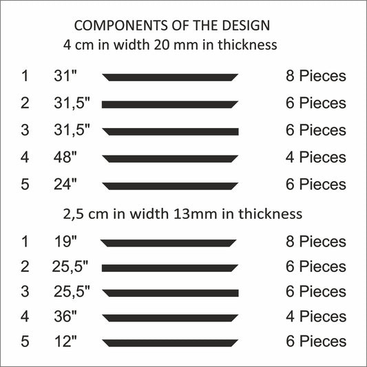 Pre-cut Wall Molding Kit for Dining Room - 3 Upper 3 Bottom Nested Frames (P9)