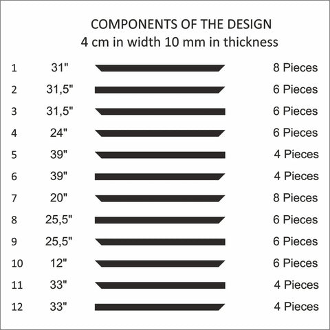 Nursery Wall Molding Kit - Ready to Assemble | 3 Upper & 3 Bottom Nested Frames | Pre-Cut & Primed - Highest Quality Wall Moldings and Decor Products at Birdeco