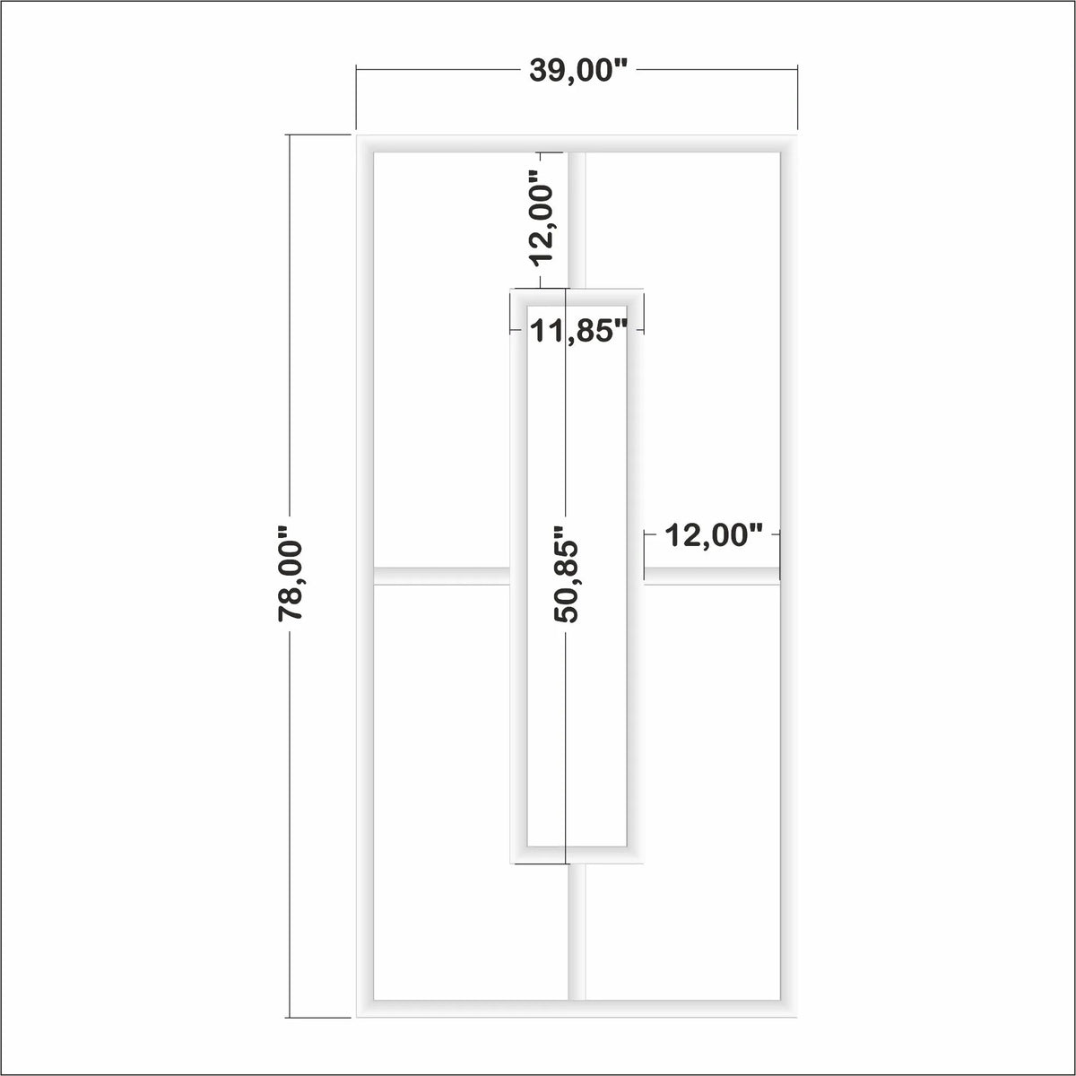 Modern Design Wall Molding Kit - Ready to Assemble | 3 Vertical Rectangles | Pre-Cut & Primed - Highest Quality Wall Moldings and Decor Products at Birdeco