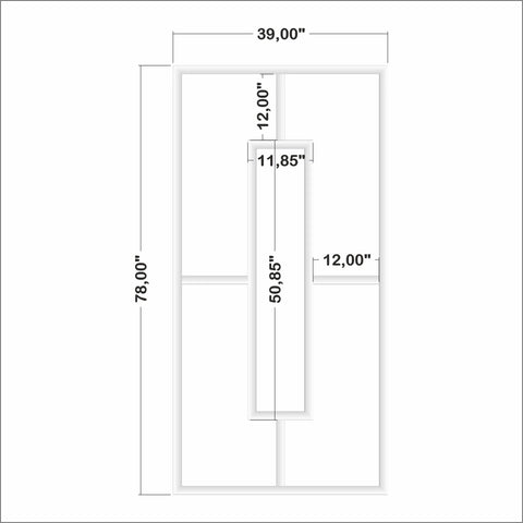 Modern Design Wall Molding Kit - Ready to Assemble | 3 Vertical Rectangles | Pre-Cut & Primed - Highest Quality Wall Moldings and Decor Products at Birdeco