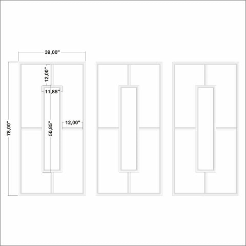 Modern Design Wall Molding Kit - Ready to Assemble | 3 Vertical Rectangles | Pre-Cut & Primed - Highest Quality Wall Moldings and Decor Products at Birdeco