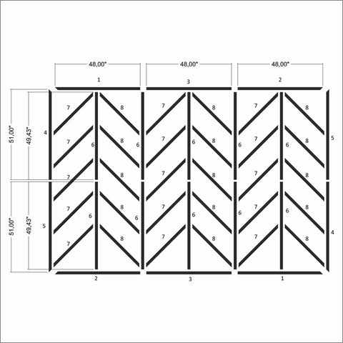 Herringbone Pattern Wall Molding Kit - Ready to Assemble for Living Areas | Pre-Cut & Primed - Highest Quality Wall Moldings and Decor Products at Birdeco