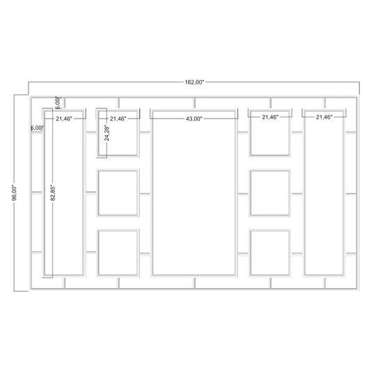 Kit per modanatura da parete contemporanea - Facile montaggio per zone giorno (P16)