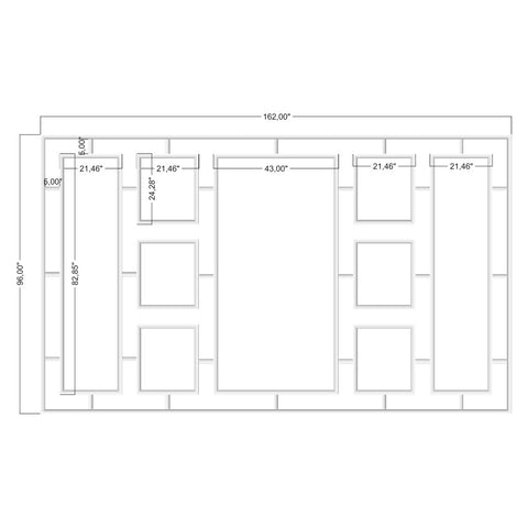 Kit per modanatura da parete contemporanea - Facile montaggio per zone giorno (P16)