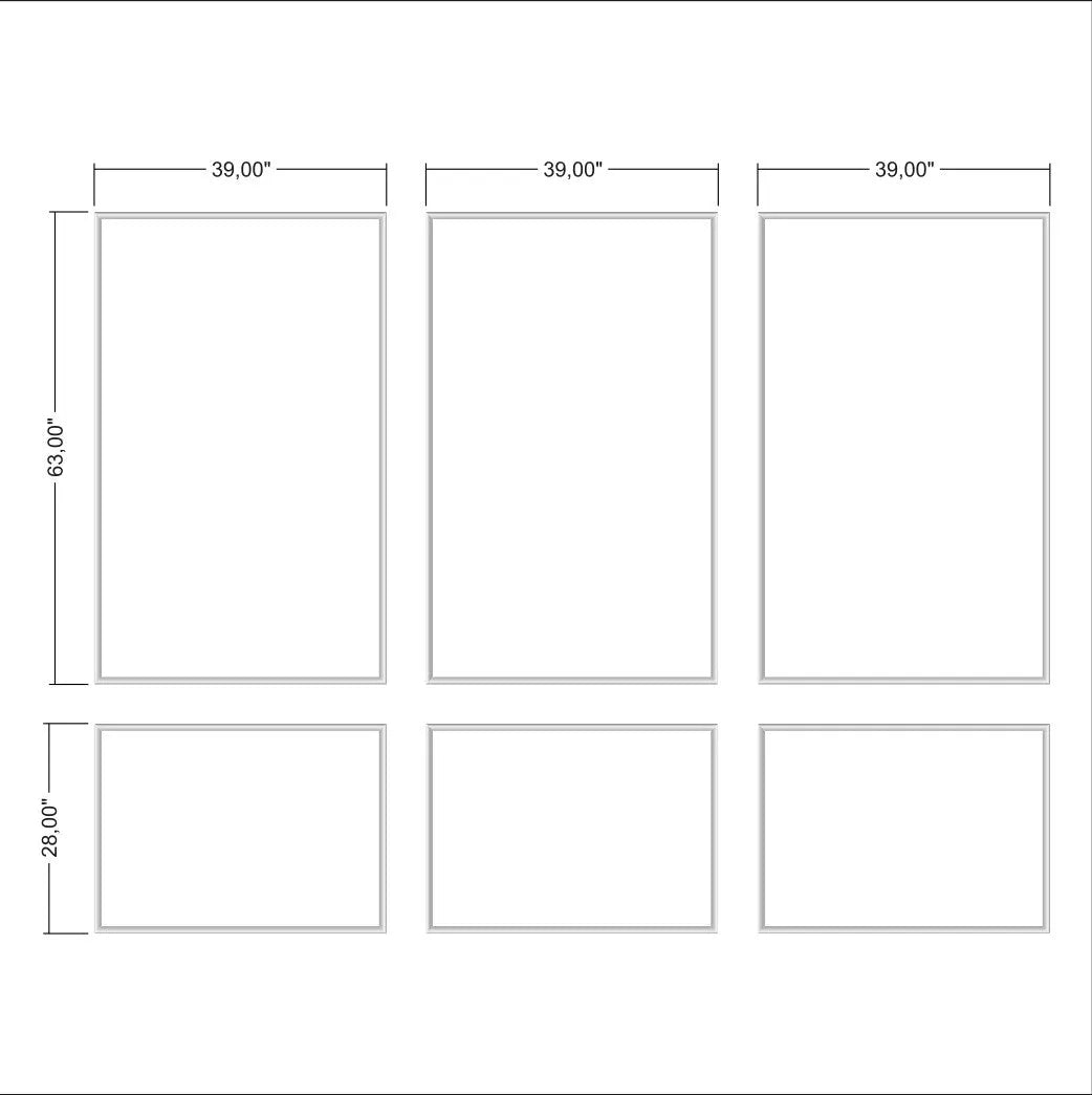 Bottom Frame Cover Panel Wall Molding Package - 3 Upper and 3 Bottom Frames (P32) - Premium ...