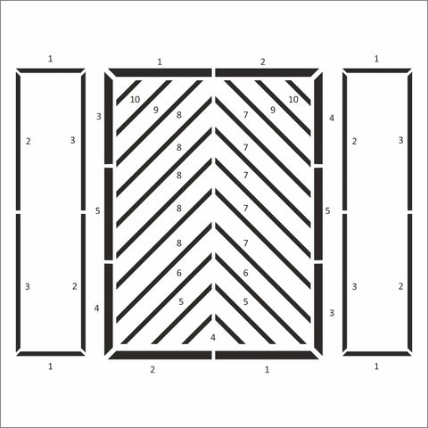 Bedroom Wall Trim Molding Kit - Ready to Assemble Wall Paneling | 2 Side Frames & 1 Middle Frame - Highest Quality Wall Moldings and Decor Products at Birdeco