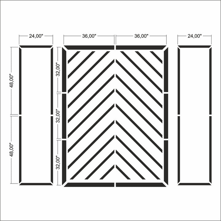 Wall Molding Kit - 2 Nested Side Frames and 1 Nested Middle Frame (P35)