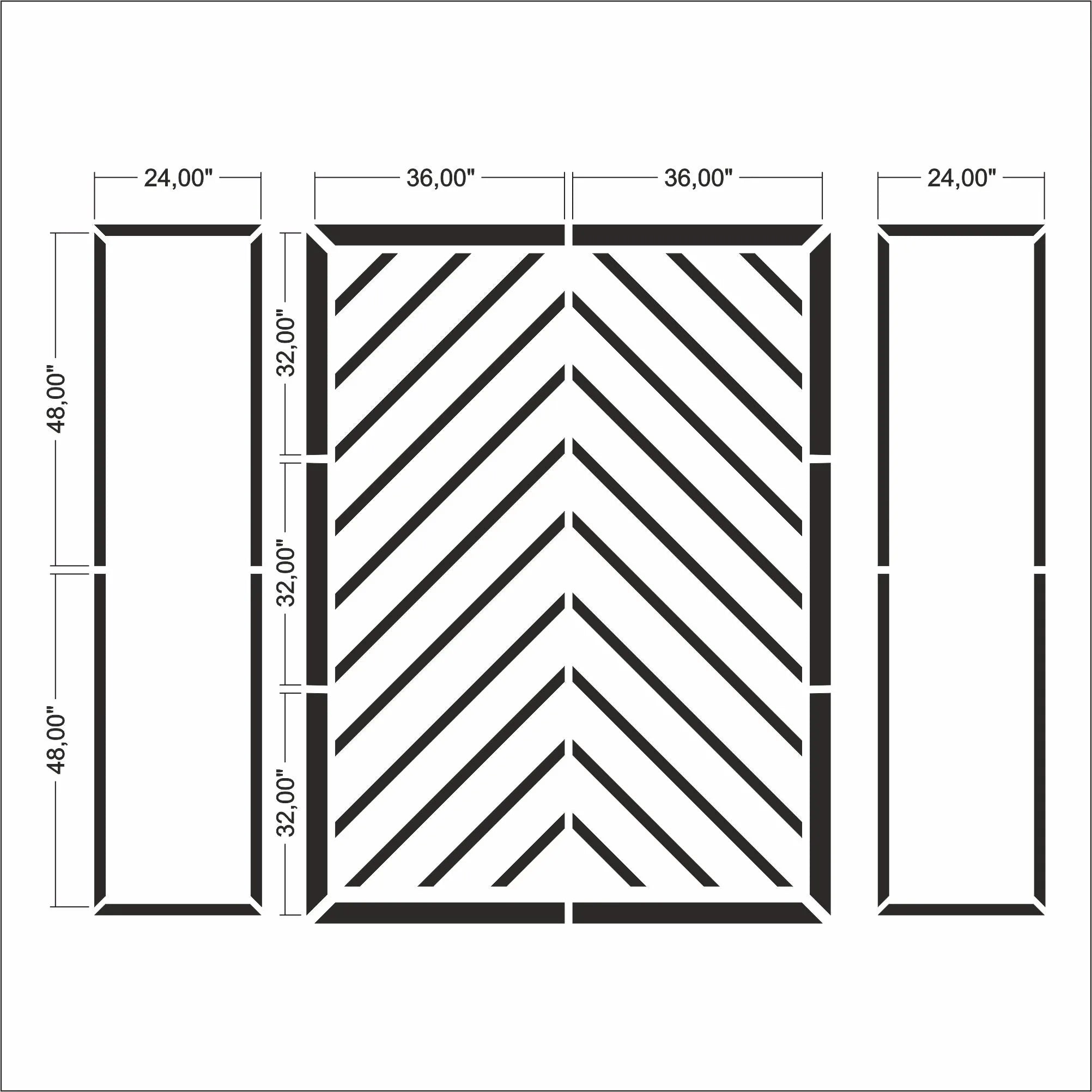 Bedroom Wall Trim Molding Kit - Ready to Assemble Wall Paneling | 2 Side Frames & 1 Middle Frame - Highest Quality Wall Moldings and Decor Products at Birdeco