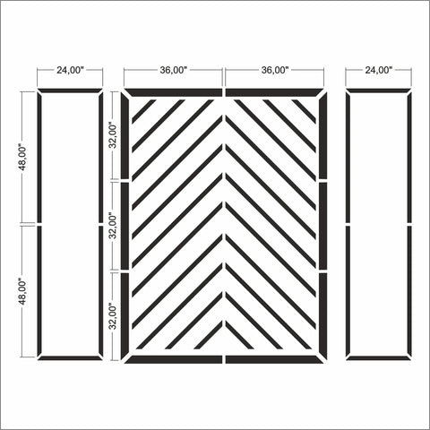 Bedroom Wall Trim Molding Kit - Ready to Assemble Wall Paneling | 2 Side Frames & 1 Middle Frame - Highest Quality Wall Moldings and Decor Products at Birdeco