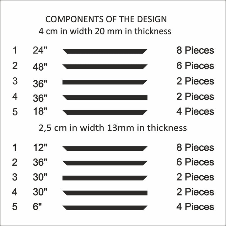 Accent Wall Molding Kit - Ready to Assemble, 3 Upper and 3 Bottom Nested  Frames (P13B)