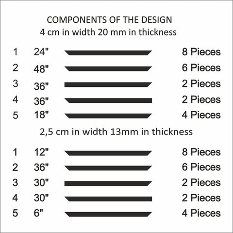 Accent Wall Molding Kit - 3 Upper Nested and 2 Bottom Nested Frames (P4)