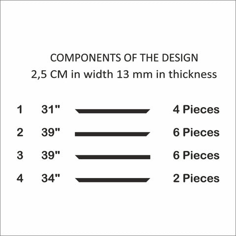 Peel and Stick Ready to Assemble Wall Molding Package - 3 Vertical Frames | Easy Installation - Highest Quality Wall Moldings and Decor Products at Birdeco