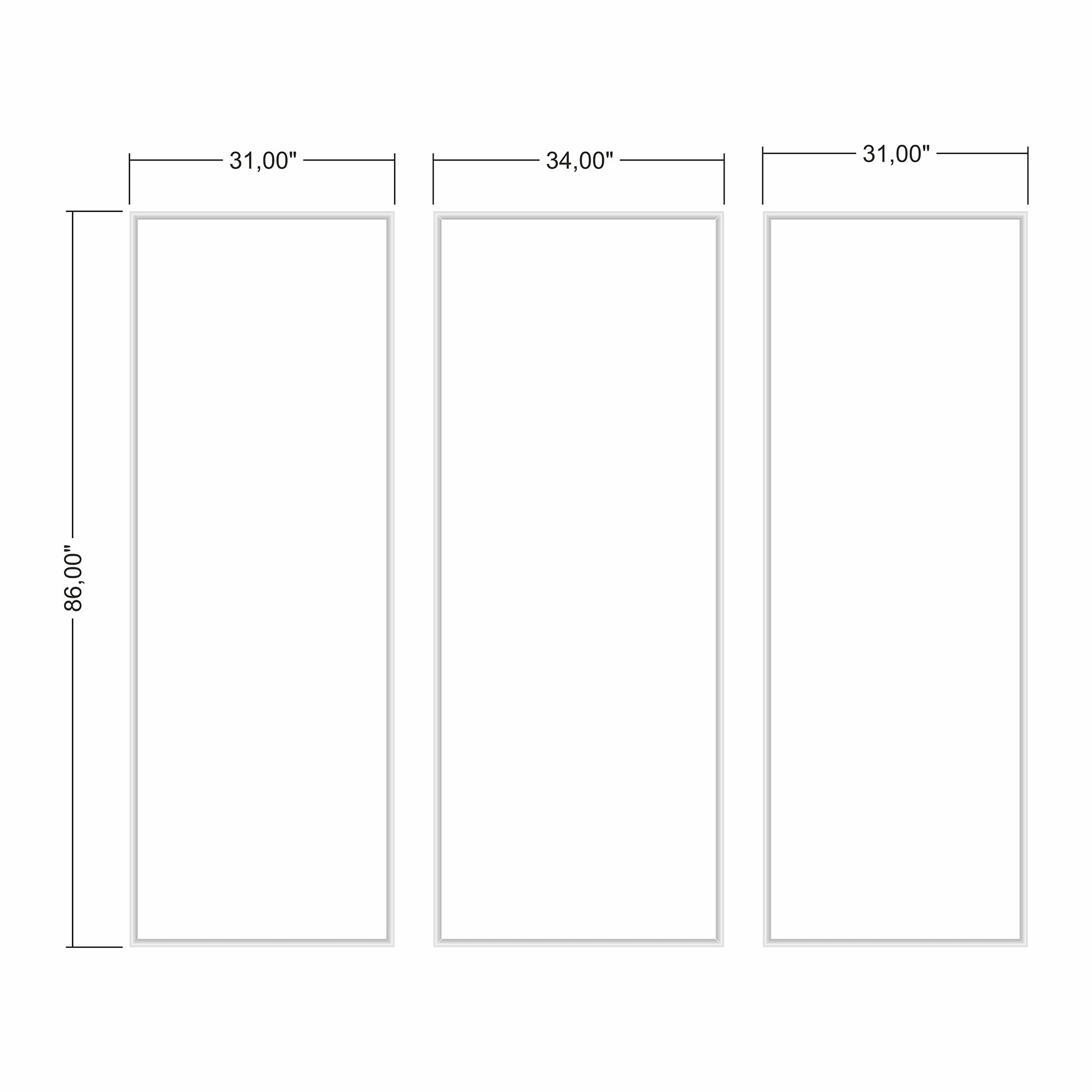 Ready to Assemble Wall Molding Package - 3 Big Frames (P49)