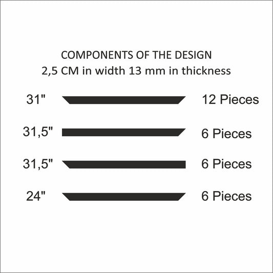 Peel and Stick Wall Molding Kit - 3 Upper and 3 Bottom Frames (P5P)