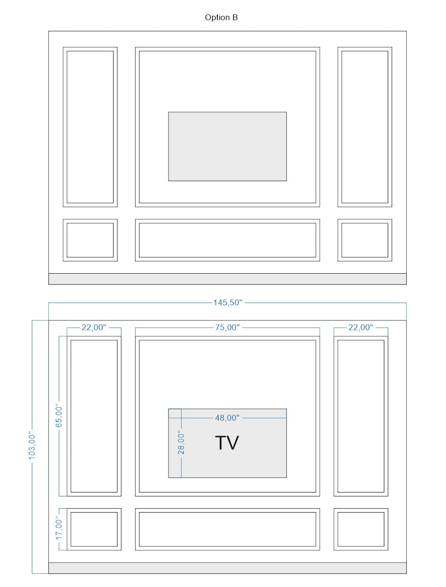 Custom-Made Wall Molding Design Service for Sam R. by Birdeco