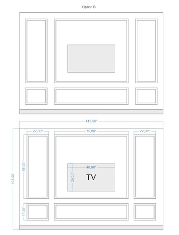 Custom-Made Wall Molding Design Service for Sam R. by Birdeco