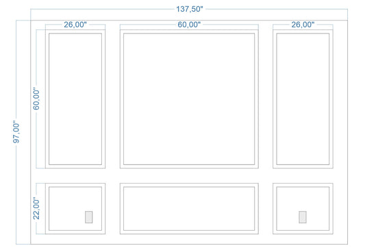 Custom-Made Peel and Stick Wall Molding Design Service for Lisa P. by Birdeco