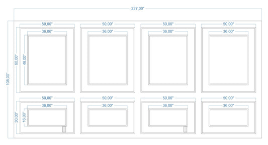 Custom-made wall molding design by Birdeco for Patrick M., showcasing intricate details on a modern wall molding.
