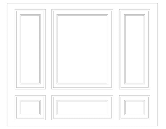 Custom-made wall molding design by Birdeco for Megan G., featuring elegant wall molding details in a professional screenshot.