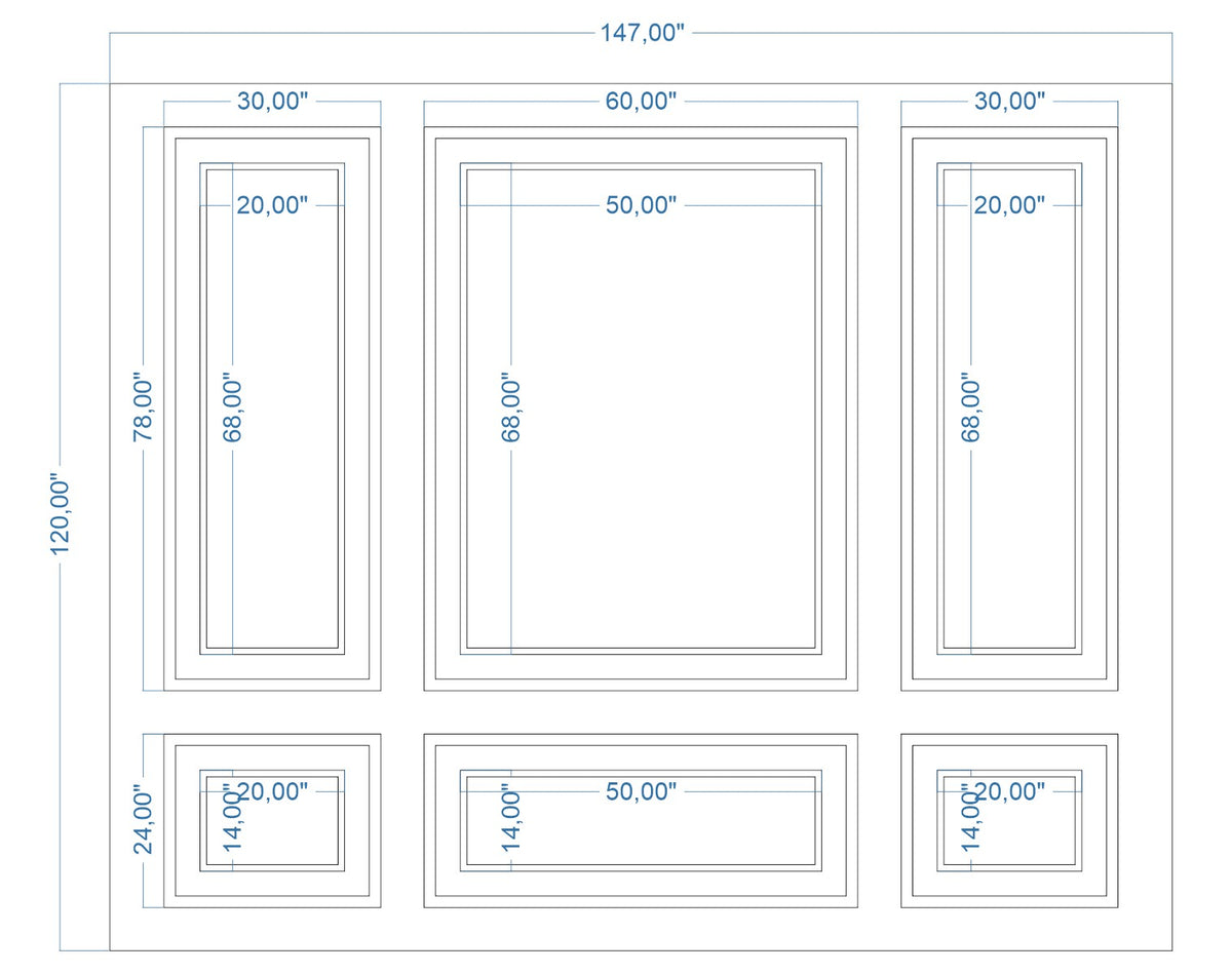 Custom-Made Wall Molding Design Service for Megan G. by Birdeco