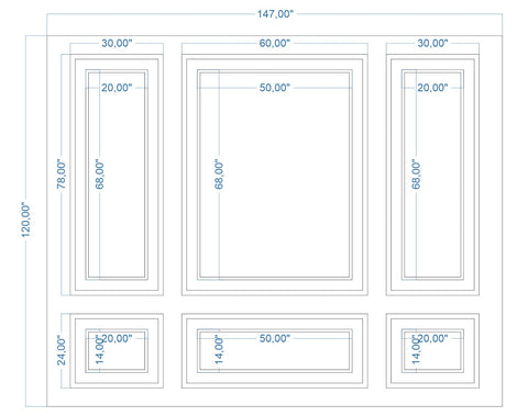 Custom-Made Wall Molding Design Service for Megan G. by Birdeco