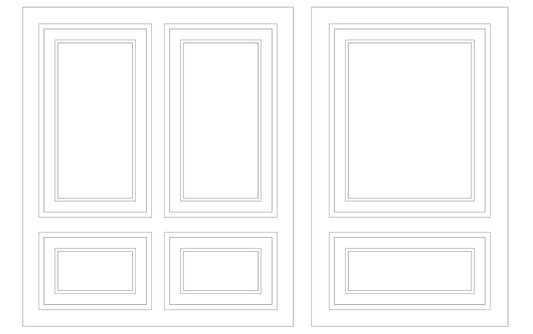 Custom-made wall molding design by Birdeco for Emily L., showcasing intricate molding patterns on a wall.