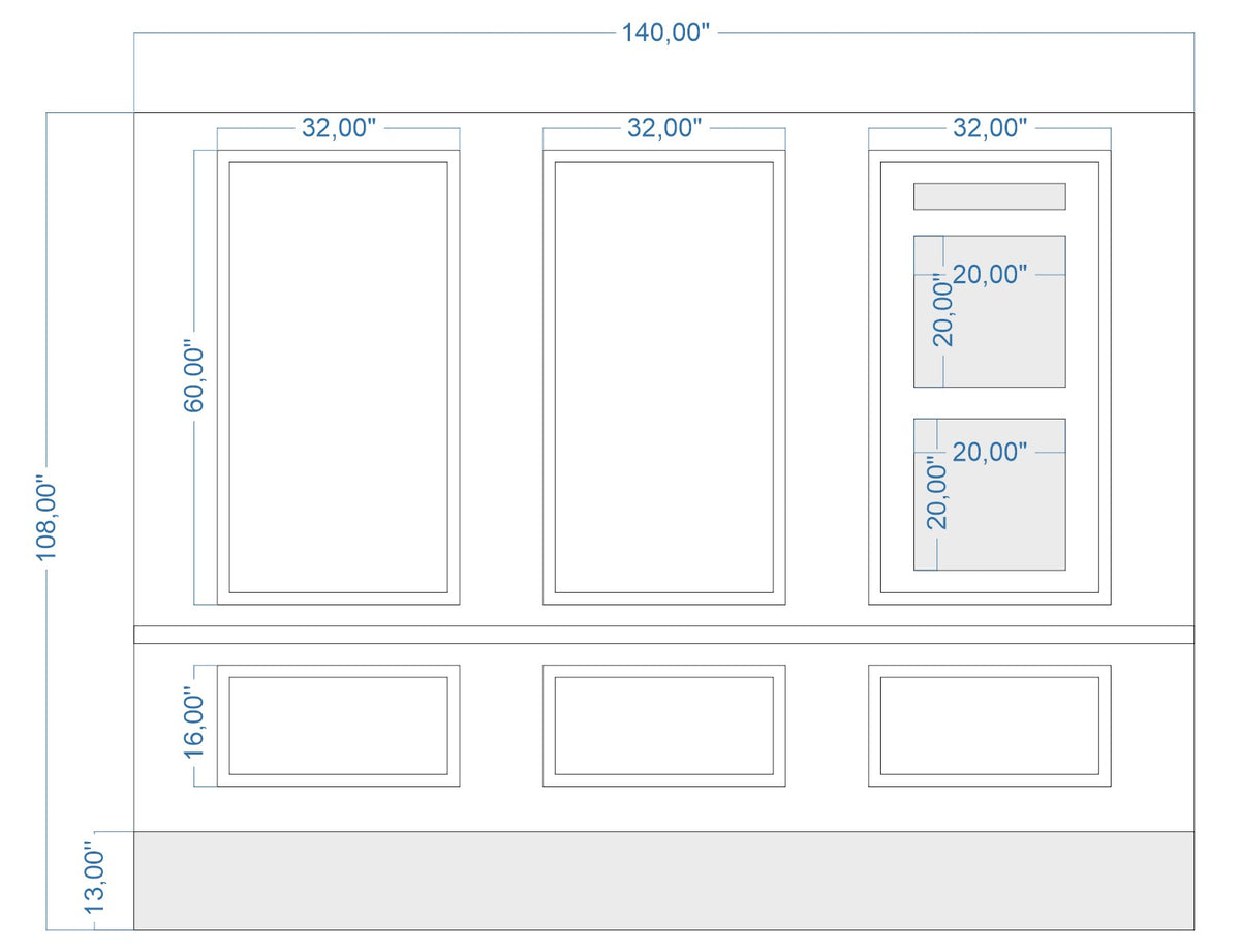 Custom-Made Wall Molding Design Service for Hannah G. by Birdeco