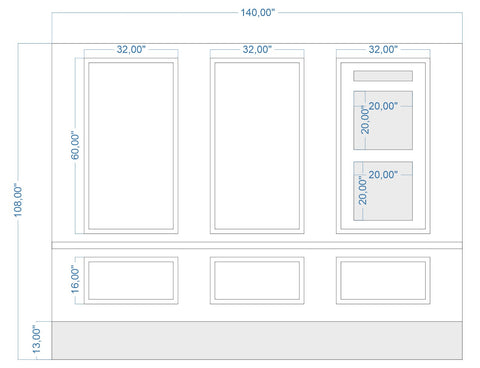 Custom-Made Wall Molding Design Service for Hannah G. by Birdeco