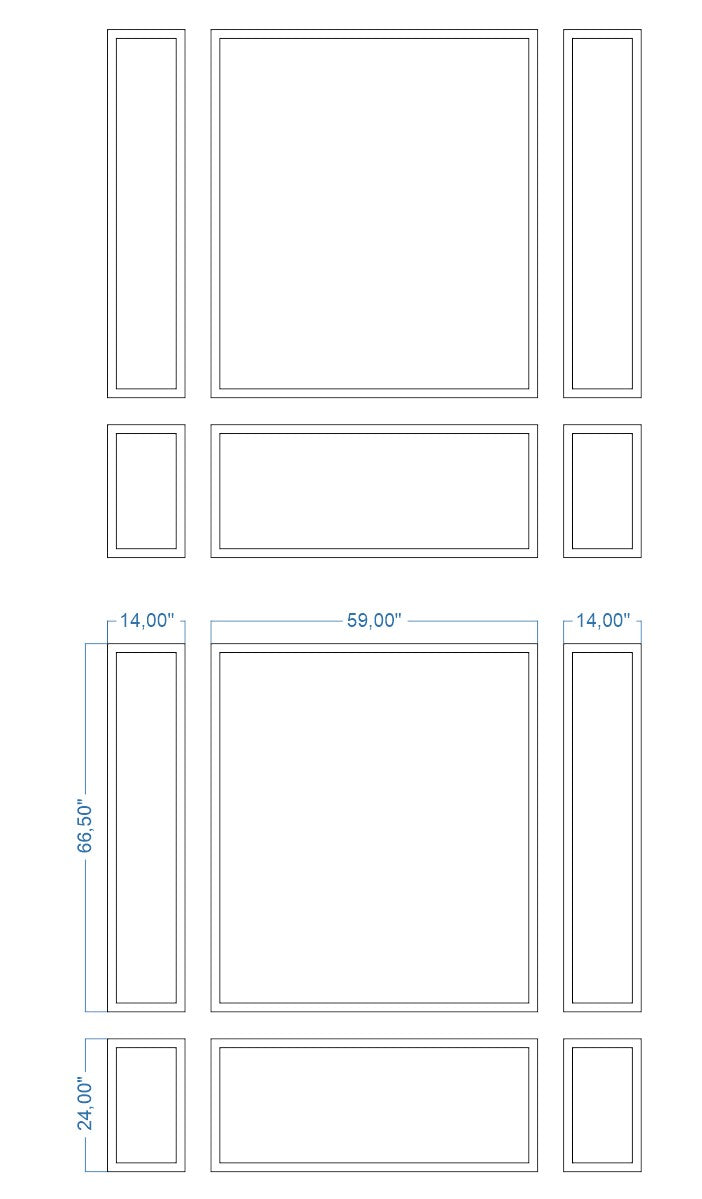 Custom-Made Peel and Stick Wall Molding Design Service for Eric P by Birdeco