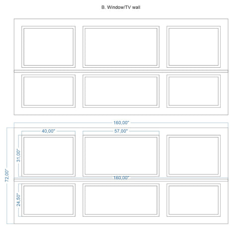 Custom-Made Peel and Stick Wall Molding Design Service for Rory M. by Birdeco
