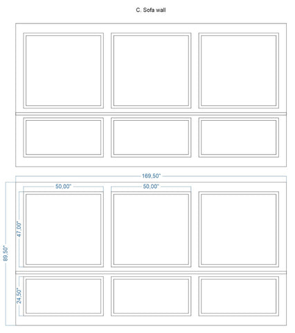 Custom-Made Peel and Stick Wall Molding Design Service for Rory M. by Birdeco