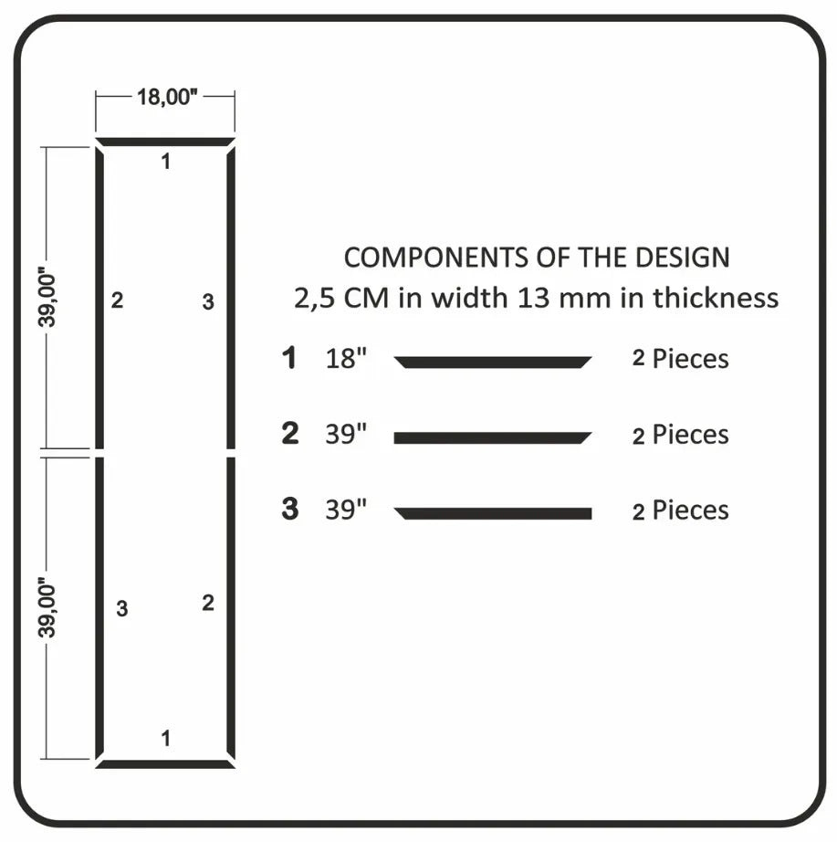 Peel and Stick Wall Molding Kit - 5 Vertical Frames | Easy Self-Adhesive Installation - Highest Quality Wall Moldings and Decor Products at Birdeco