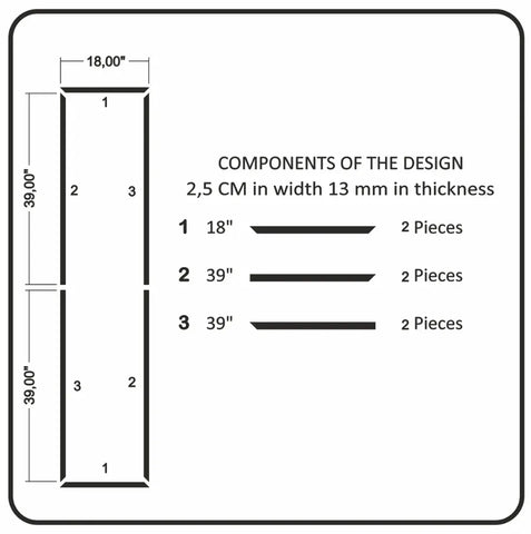 Peel and Stick Wall Molding Kit - 5 Vertical Frames | Easy Self-Adhesive Installation - Highest Quality Wall Moldings and Decor Products at Birdeco