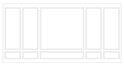 Custom wall molding design by Birdeco for Sarah A., featuring intricate patterns and elegant wall trim in a professional screenshot.