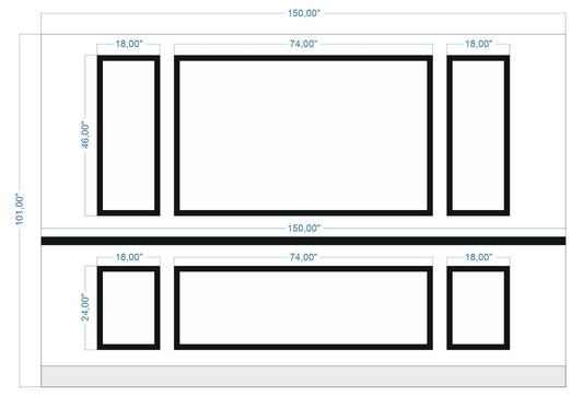 Custom-Made Peel and Stick Wall Molding Design Service for Johnna D. by Birdeco