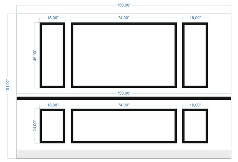 Custom-Made Peel and Stick Wall Molding Design Service for Johnna D. by Birdeco