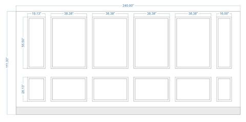 Custom-Made Peel and Stick Wall Molding Design Service for James F. by Birdeco