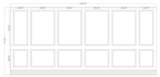 Custom-Made Peel and Stick Wall Molding Design Service for James F. by Birdeco