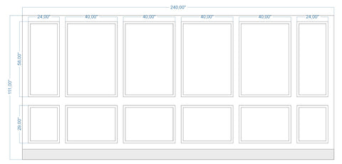 Custom-made peel and stick wall molding design by Birdeco for James F., showcasing a stylish wall molding pattern on a digital screenshot.
