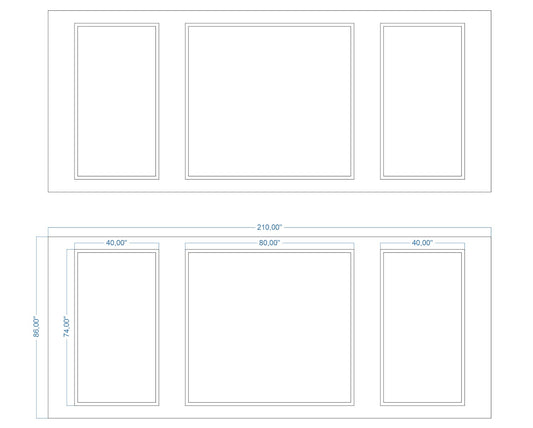 Peel and Stick Custom-Made Wall Molding Design Service for Stephanie B. by Birdeco