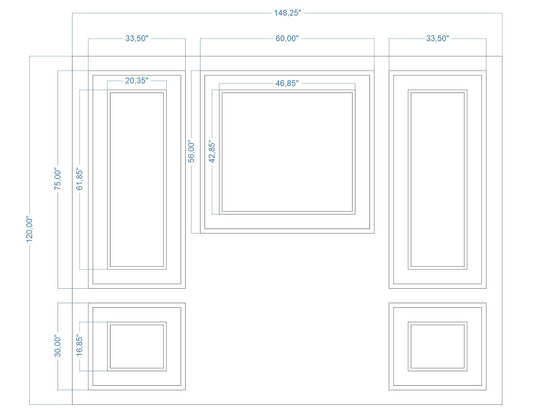 Custom-Made Wall Molding Design Service for Chibuzor U. by Birdeco