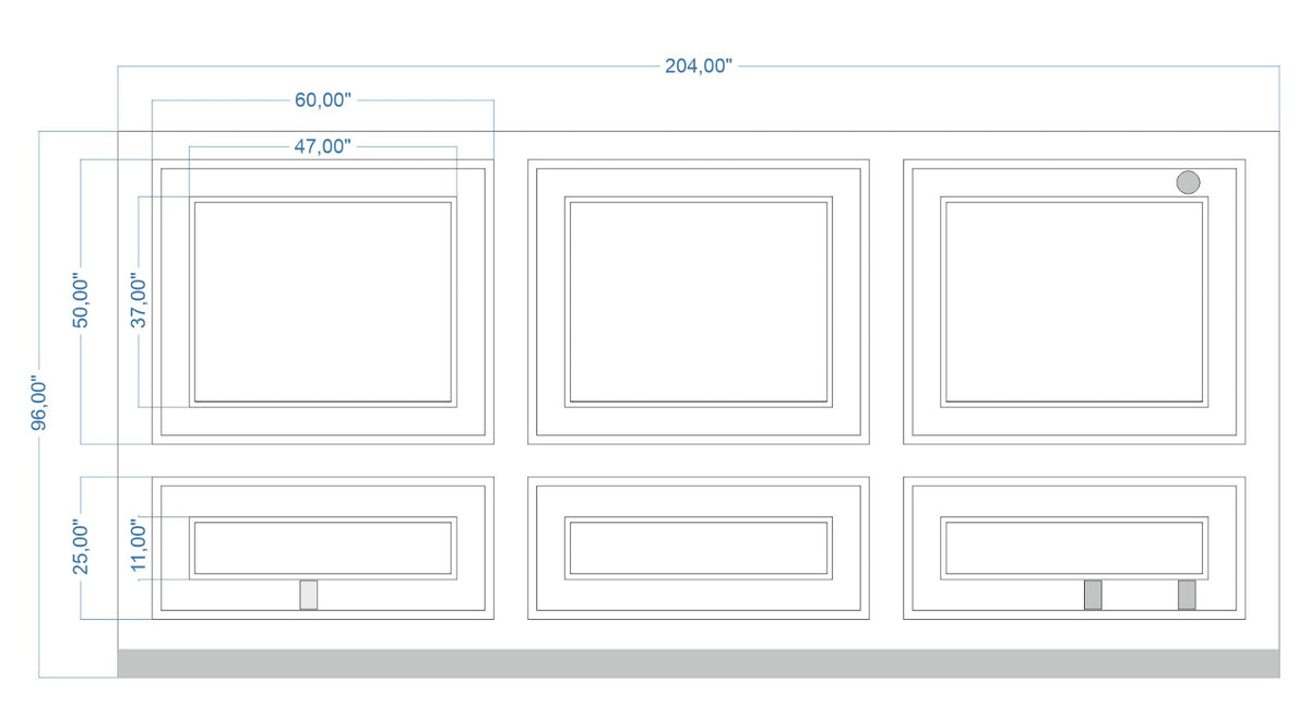 Custom-Made Wall Molding Design Service for Lizzie P. by Birdeco