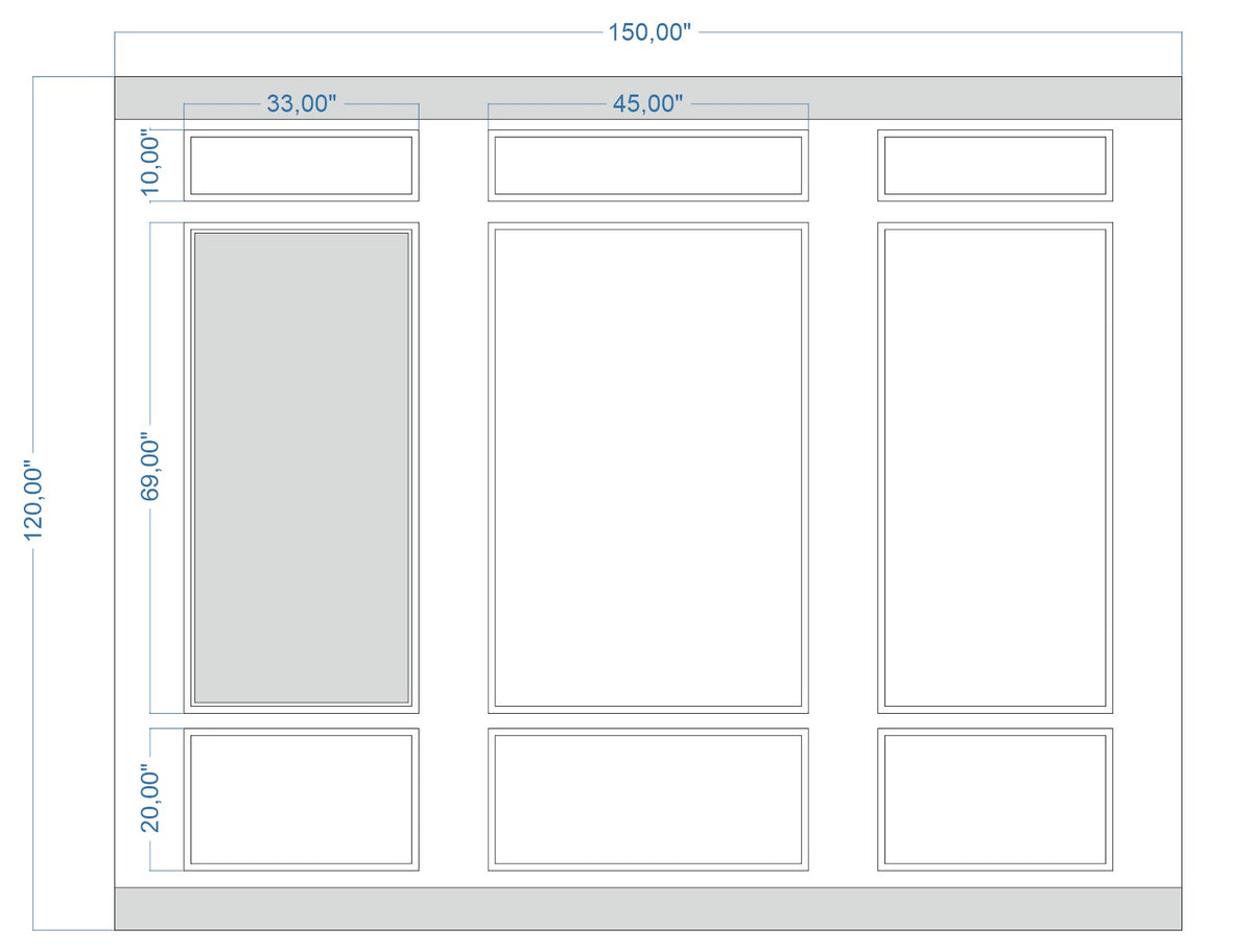 Custom-Made Wall Molding Design Service for Beth. by Birdeco Peel And Stick