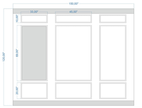 Custom-Made Wall Molding Design Service for Beth. by Birdeco Peel And Stick