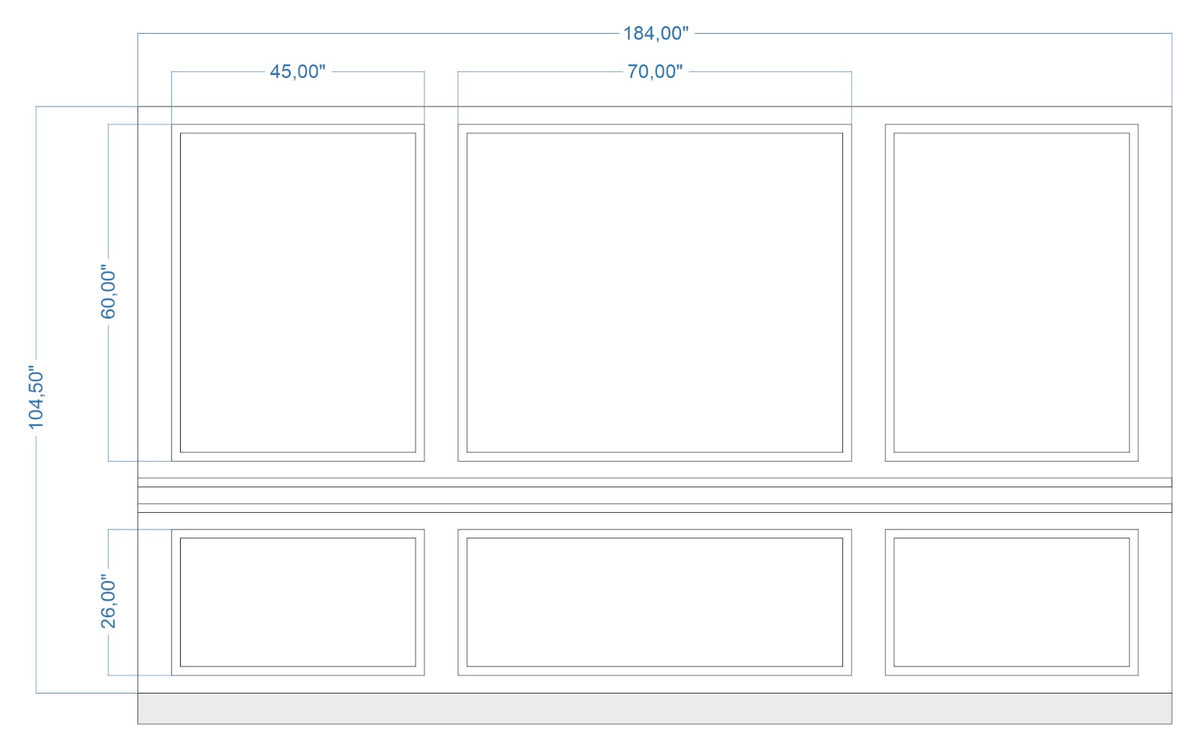 Custom-Made Wall Molding Design Service for Alex A. by Birdeco