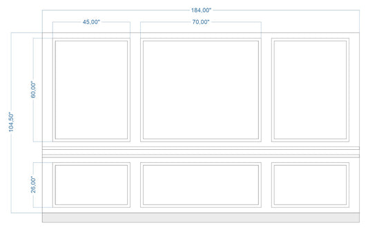 Custom-Made Wall Molding Design Service for Alex A. by Birdeco