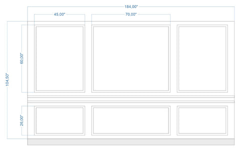 Custom-Made Wall Molding Design Service for Alex A. by Birdeco