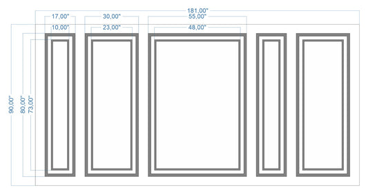 Custom-Made Wall Molding Design Service for Brad V. by Birdeco