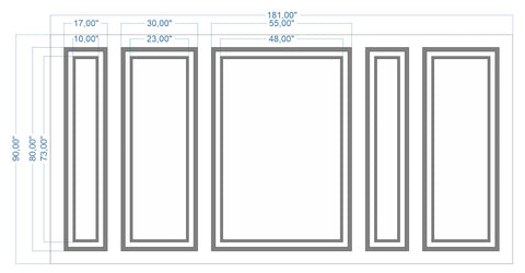 Custom-Made Wall Molding Design Service for Brad V. by Birdeco